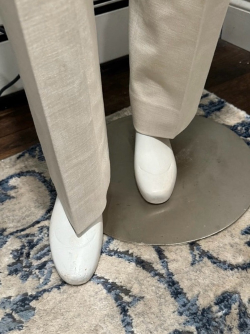 Piazza Sempione NWT | Women's Italian Tailored Trousers | Ivory | IT 38 (US 0-2) - Picture 9 of 12